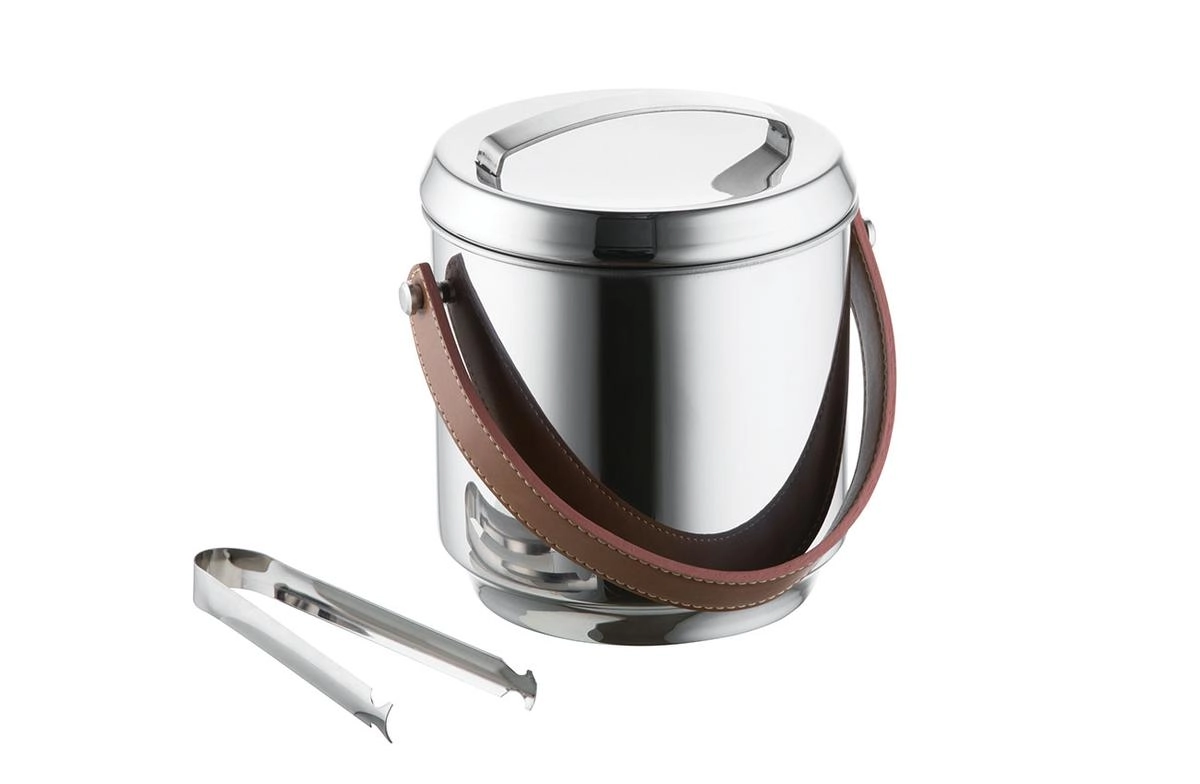 Balde de Gelo Firenze Inox com Alça de Couro 2,3L Forma