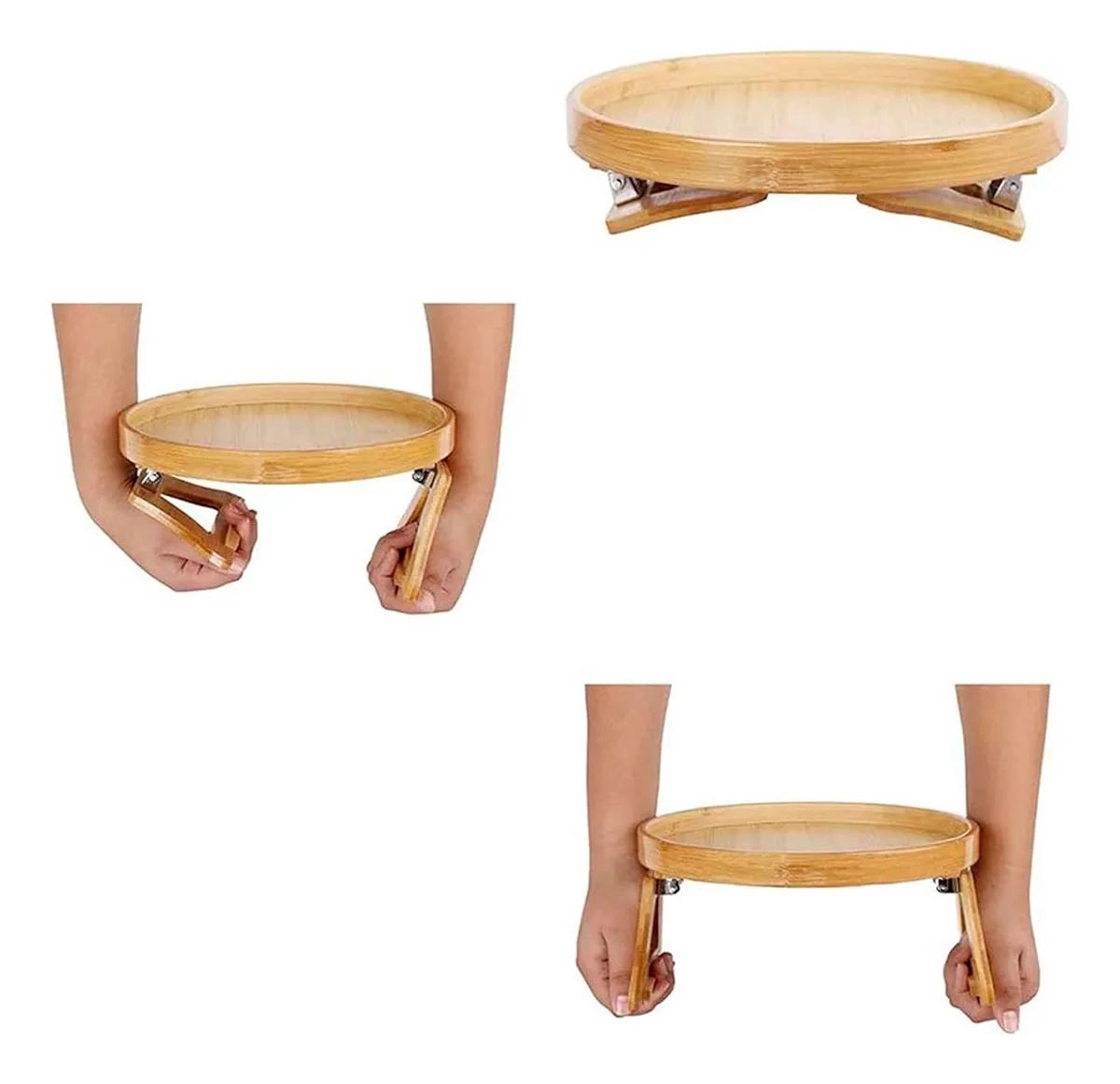 Bandeja de apoio para sofá madeira 25 cm - Dolce Home