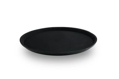 BANDEJA REDONDA ANTIDERRAPANTE PP PRETA 1694/040 BRINOX