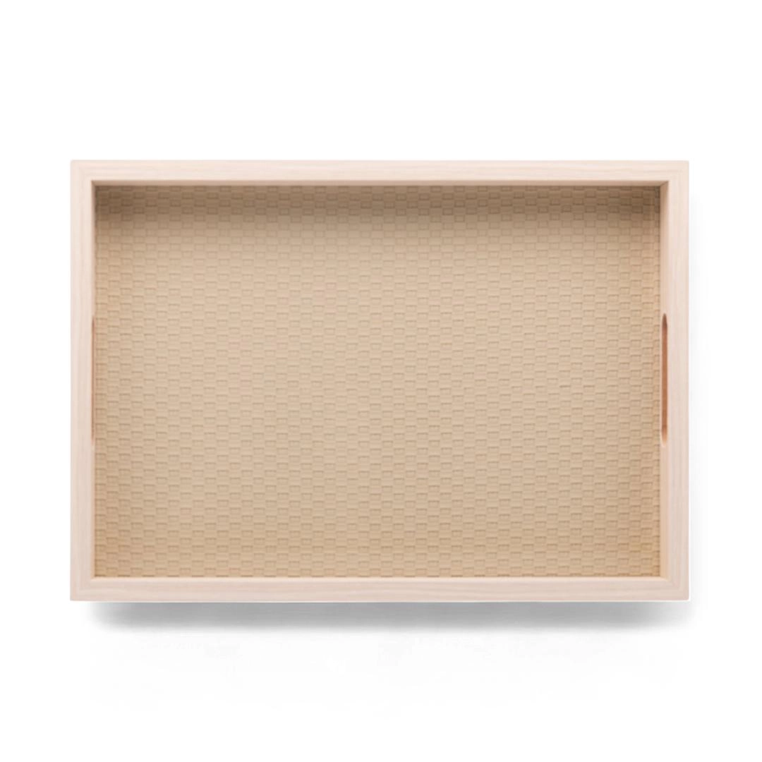 Bandeja Retangular Mdf C/ Fundo Tresse 35x25cm Lyor Design