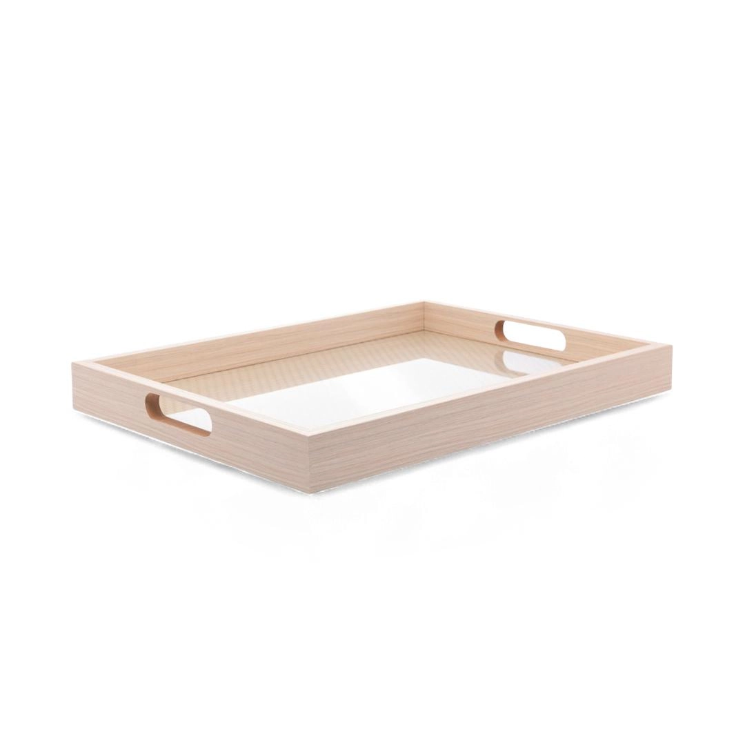 Bandeja Retangular Mdf C/ Fundo Tresse 35x25cm Lyor Design