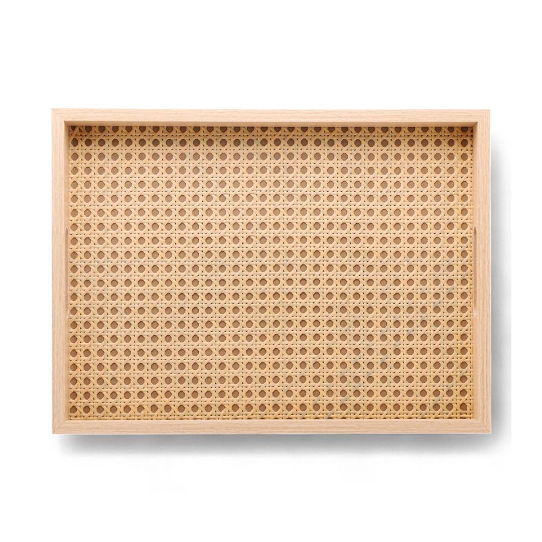 Bandeja Retangular Mdf C/ Fundo Tresse 40x30cm Lyor Design