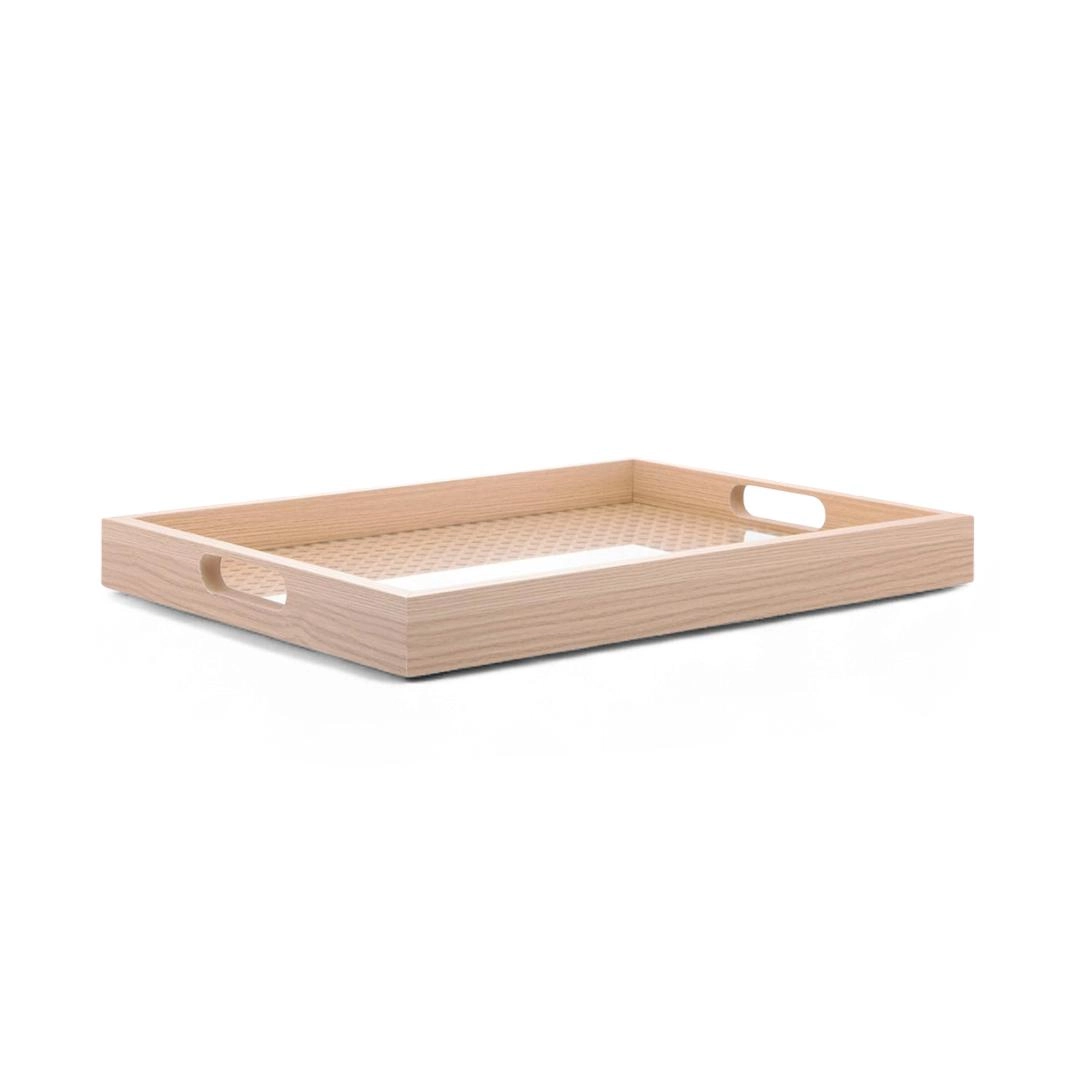 Bandeja Retangular Mdf C/ Fundo Tresse 40x30cm Lyor Design