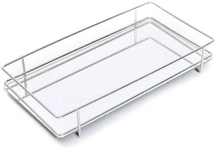 Bandeja retangular portuguesa prata 24 x 13 x 4 cm - Mek Decor