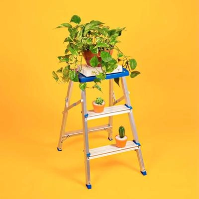 Banqueta Escada 5107 Aluminio 3degraus Mor