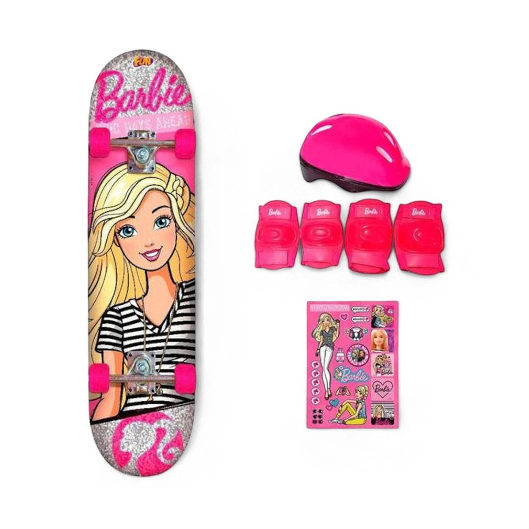 Barbie Skate com Acessórios de Proteção Fun