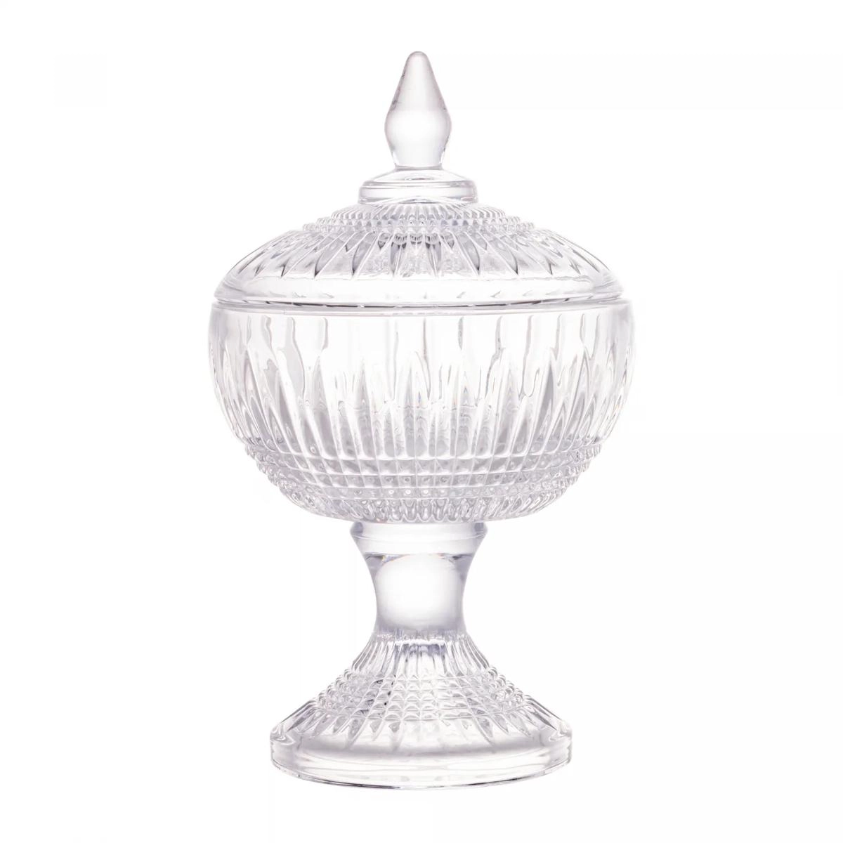 Bomboniere de cristal de chumbo Queen 18 cm com pé - Rojemac