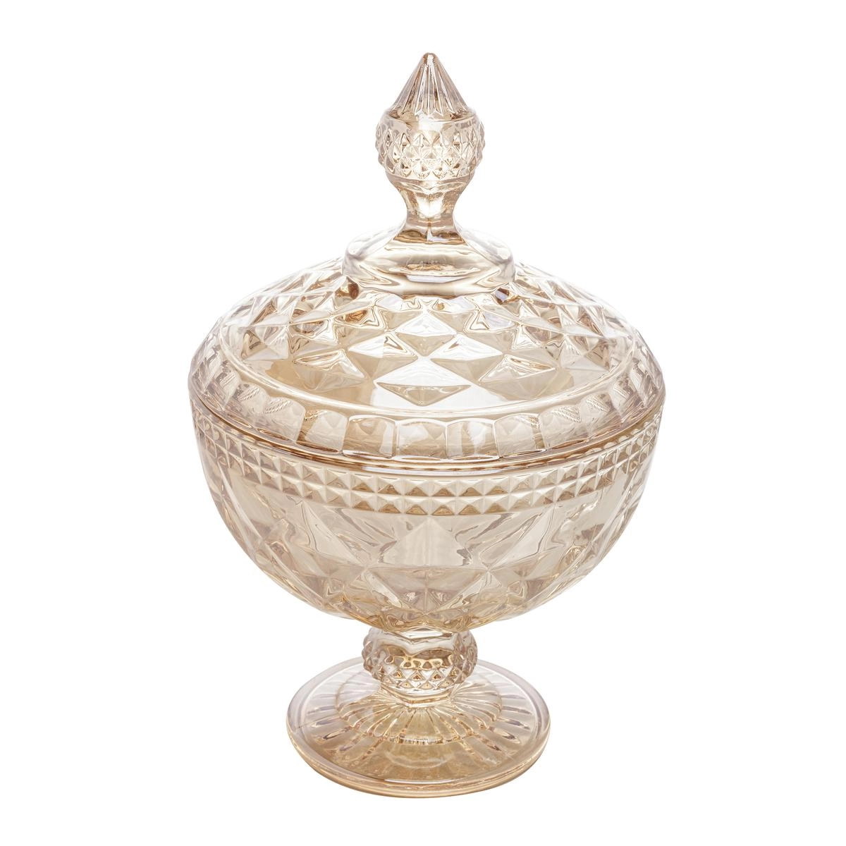 Bomboniere C/ Pe Diamond Ambar Metalizado 23cm Lyor Design