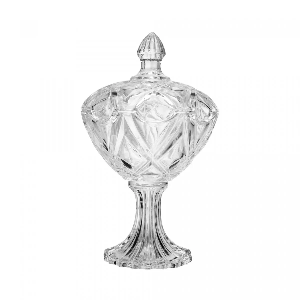 Bomboniere Star 21cm C/ Tampa Vidro Lyor Design