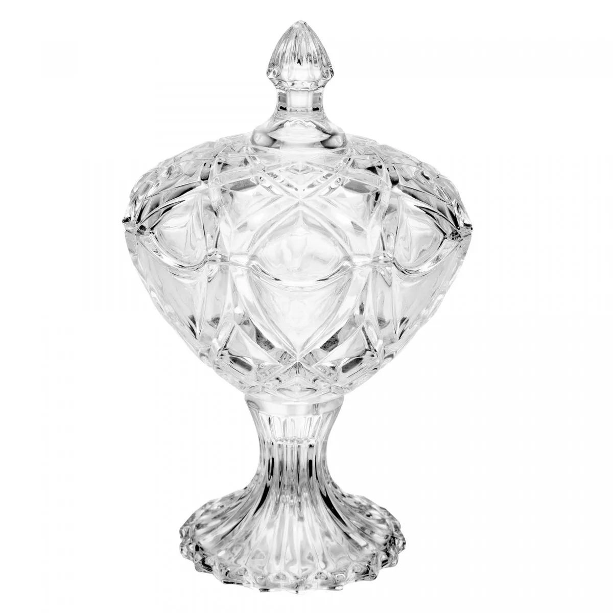 Bomboniere Star 29cm C/ Tampa Vidro Lyor Design