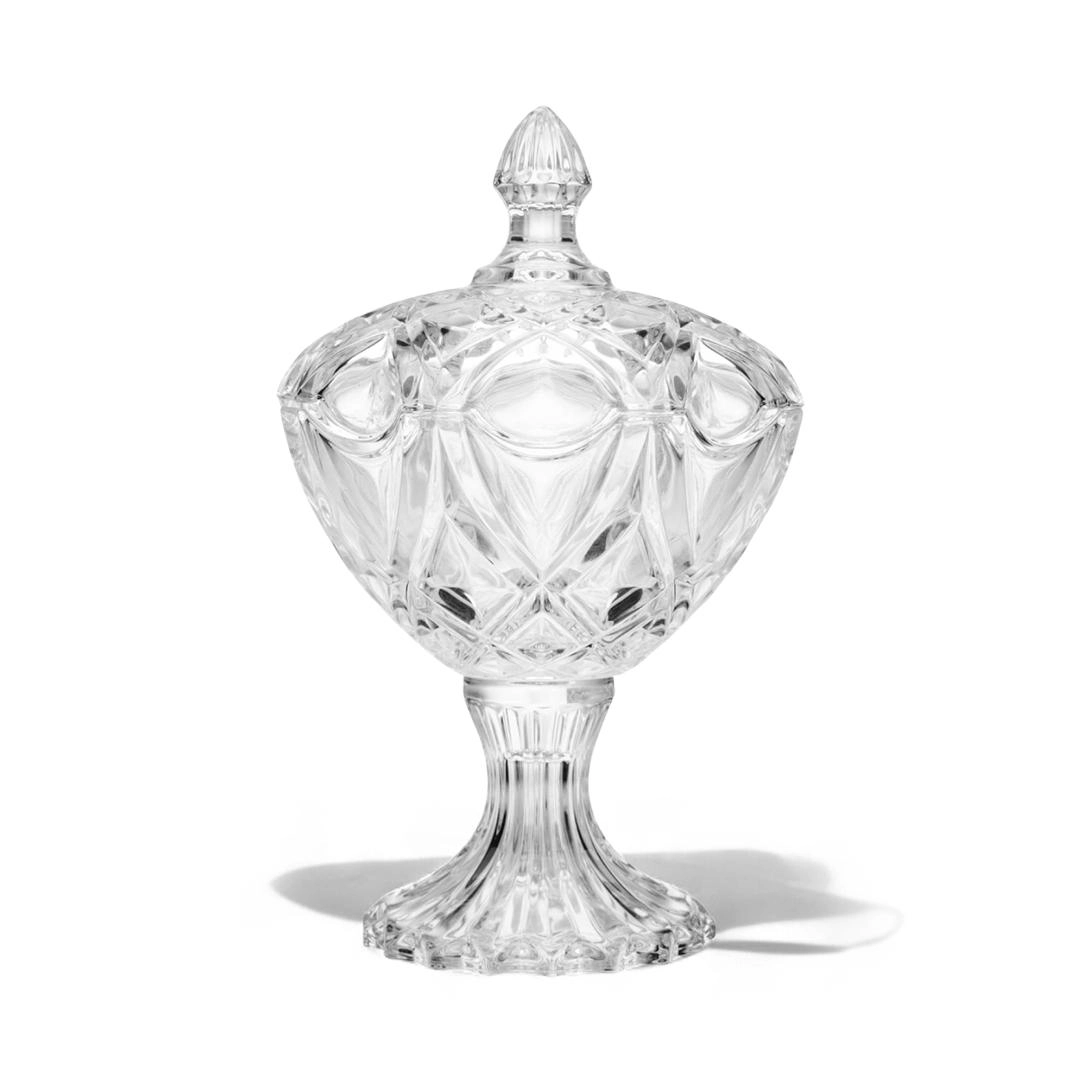 Bomboniere Star 29cm C/ Tampa Vidro Lyor Design