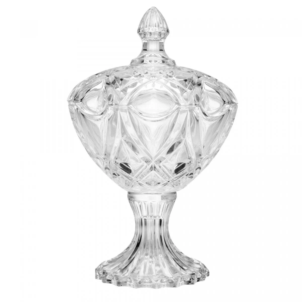 Bomboniere Star 29cm C/ Tampa Vidro Lyor Design