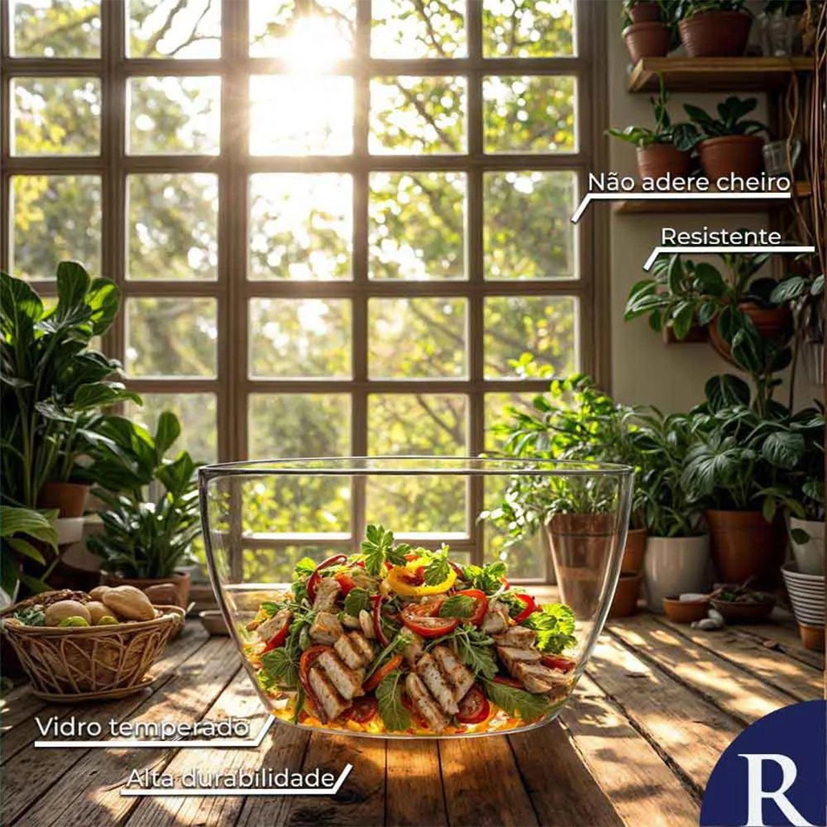 Bowl Tropical Gourmet médio em vidro - Ruvolo