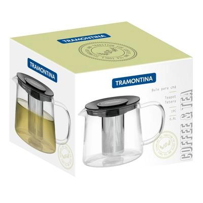 Bule Cha 61762/090 Conico 900ml Vidro/Inox Tramontina