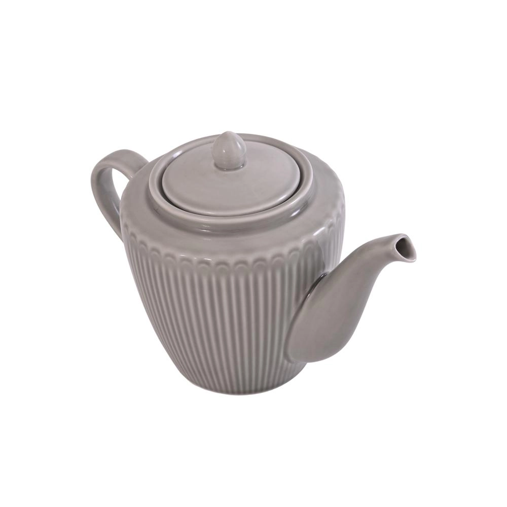 Bule Noemi 950ml Porcelana Mai Home- Cinza