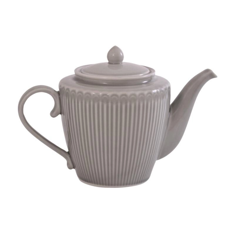 Bule Noemi 950ml Porcelana Mai Home- Cinza