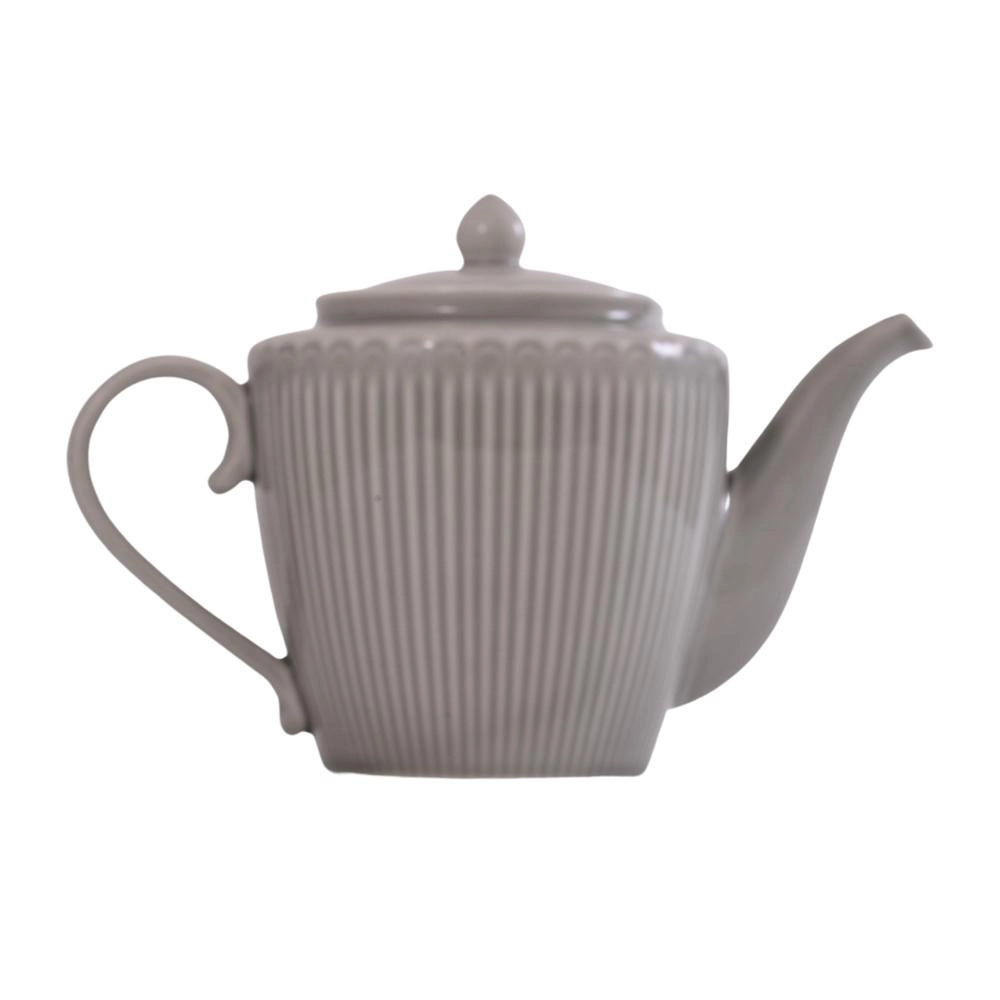 Bule Noemi 950ml Porcelana Mai Home- Cinza