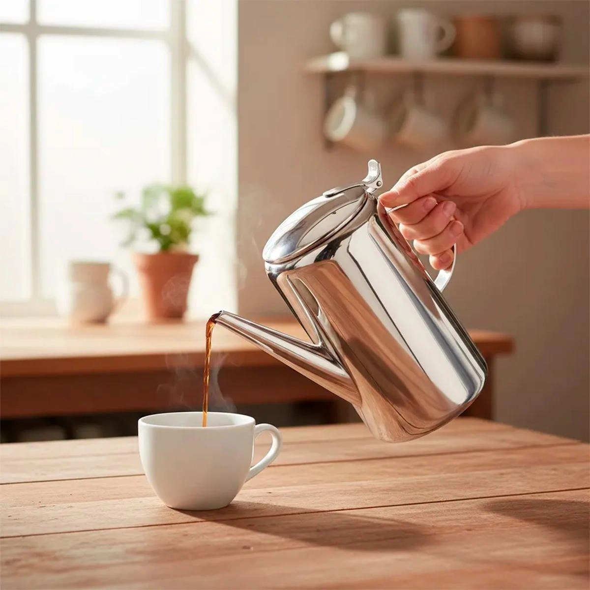 Bule para café em inox com bico 1 L - Forma