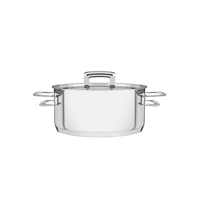 Caçarola brava com tampa em aço inox fundo triplo 20cm 2,9L - Tramontina