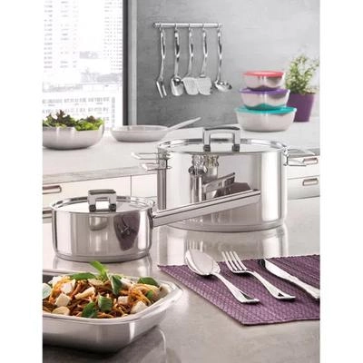 Caçarola funda brava com tampa em aço inox fundo triplo 20cm 3,6L - Tramontina