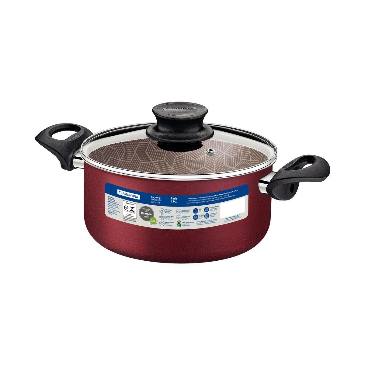 Caçarola Paris 22 cm 3,8 Litros Tramontina - Vermelho