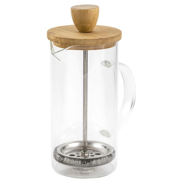 CAFETEIRA FRANCESA 600ML TAMPA BAMBU MIMO STYLE