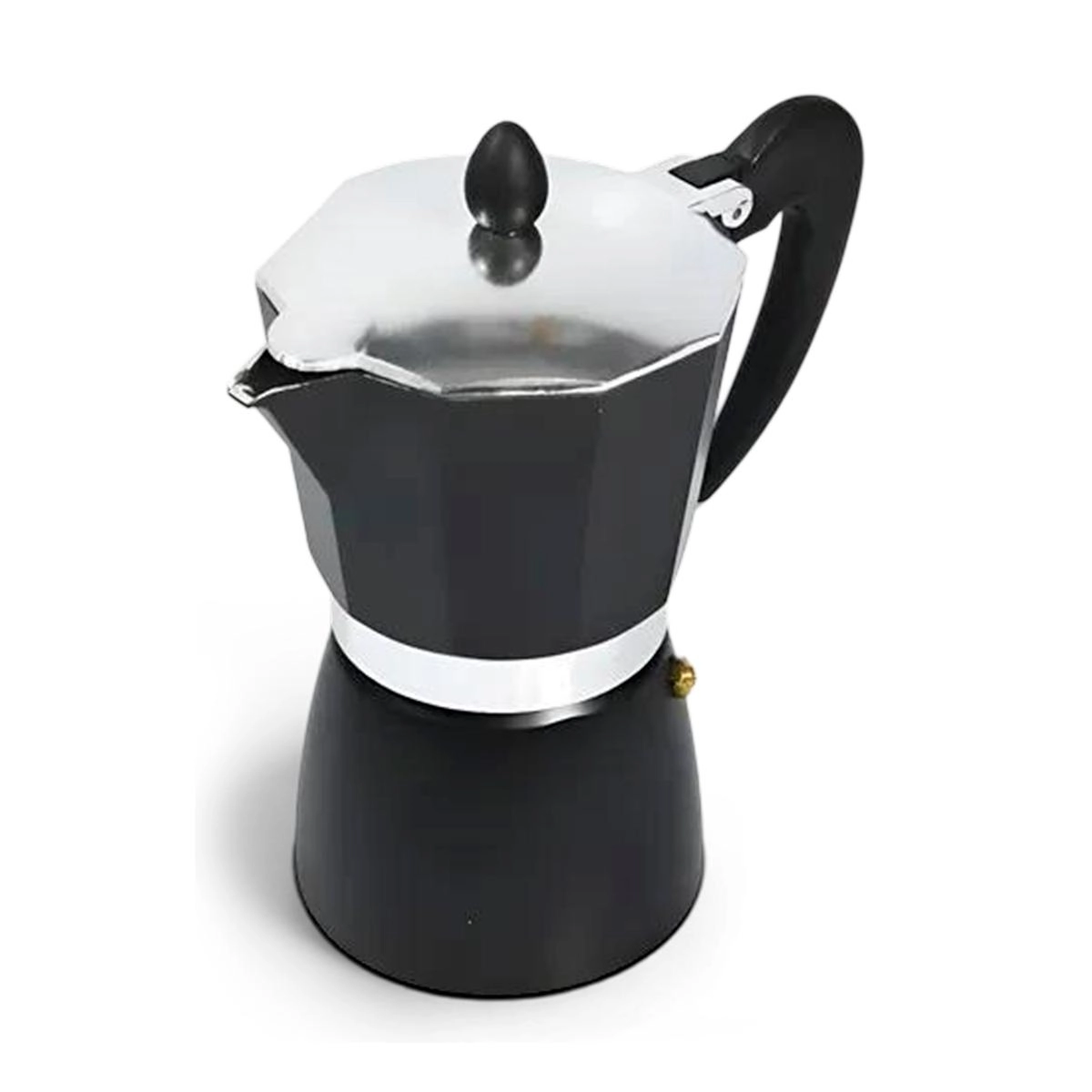 Cafeteira italiana para 6 xícaras em alumínio 300ml preta - Etilux