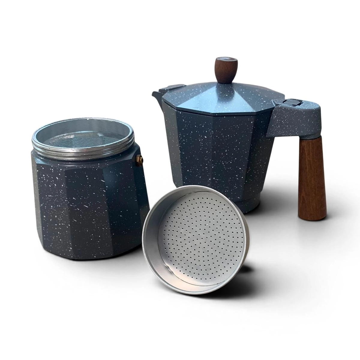 Cafete Itataliana Soft Touch Cinza 400 ml Vista Home