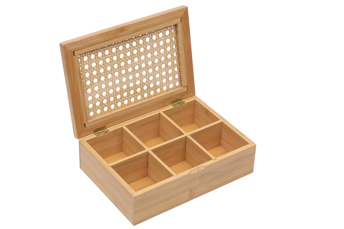 Caixa Cha/Especiarias Bambu C/ Palinha Mimo Style