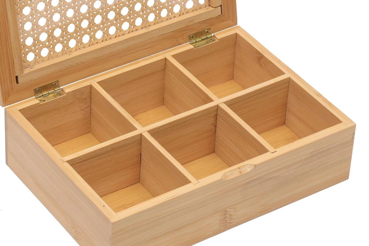 Caixa Cha/Especiarias Bambu C/ Palinha Mimo Style