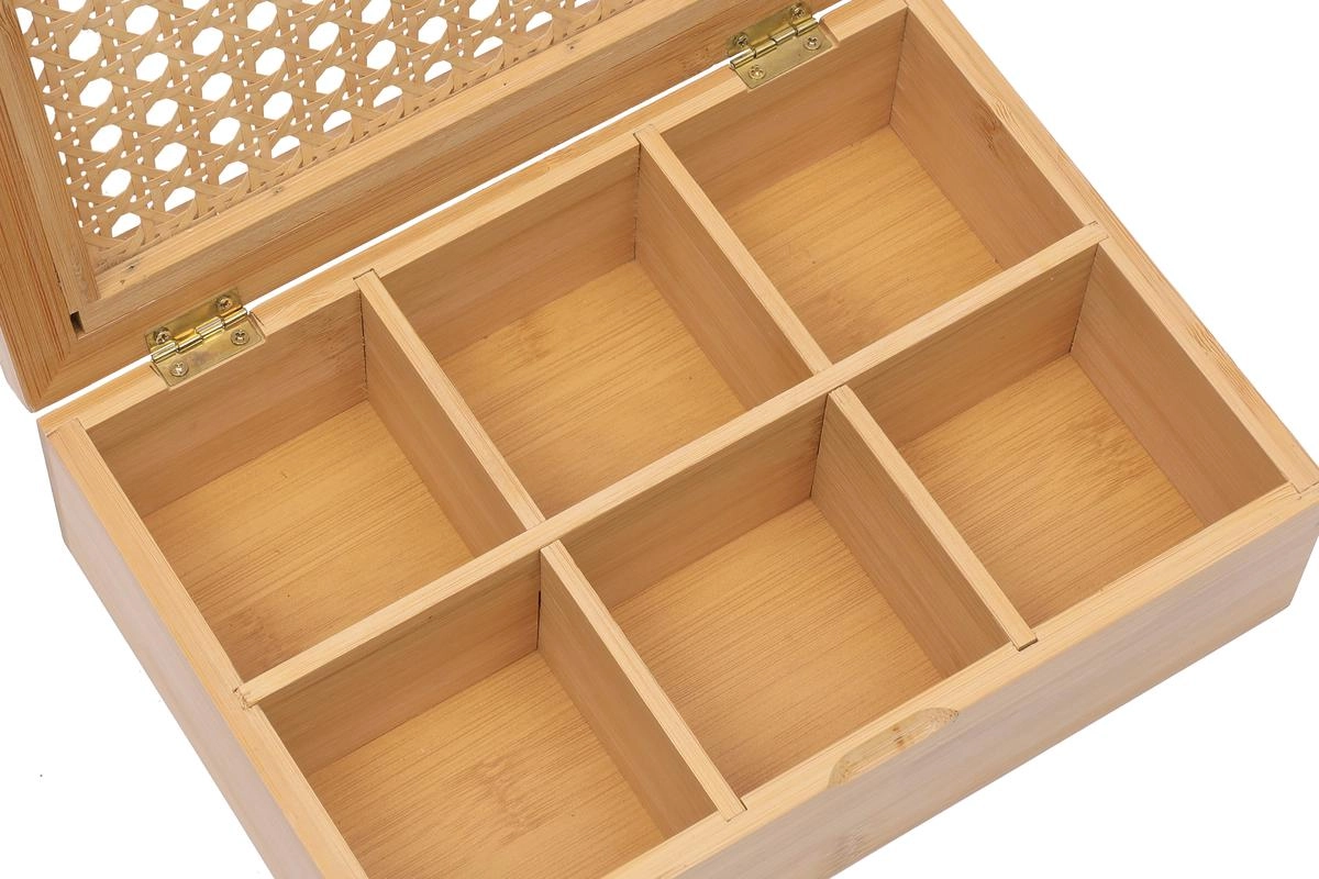 Caixa Cha/Especiarias Bambu C/ Palinha Mimo Style