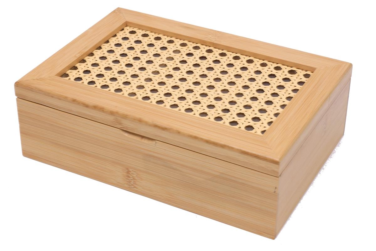 Caixa Cha/Especiarias Bambu C/ Palinha Mimo Style