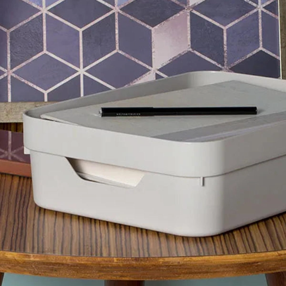 CAIXA ORGANIZADORA CC550 CUBE BEGE FECHADO GDE C/ TP MARTIPLAST OU