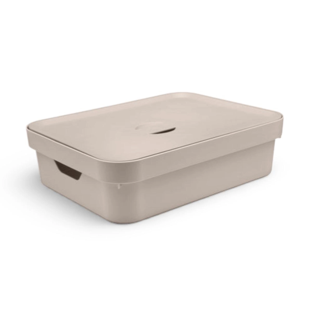 CAIXA ORGANIZADORA CC550 CUBE BEGE FECHADO GDE C/ TP MARTIPLAST OU