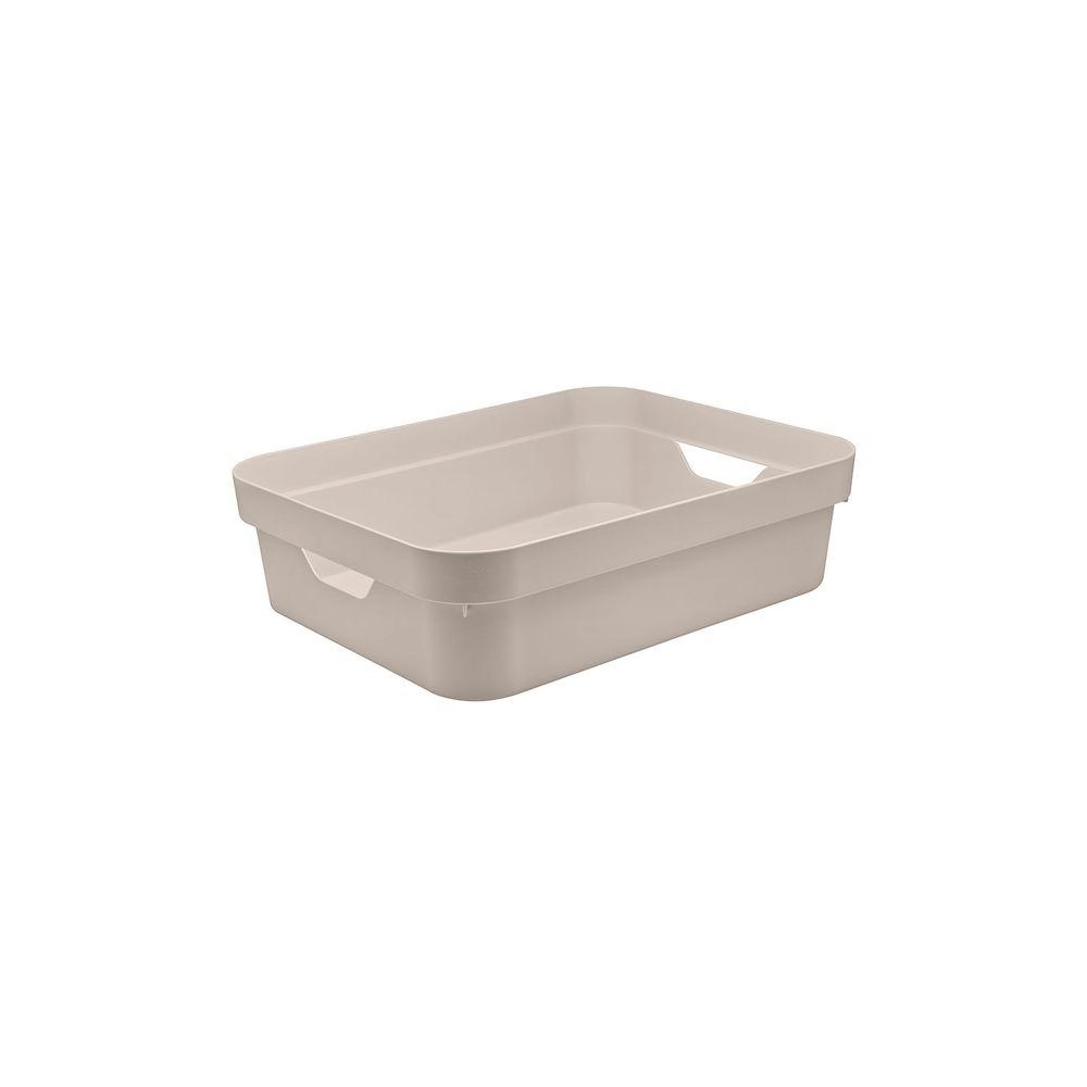 Caixa Organizadora Cube Baixa Fechado Martiplast Ou - Bege