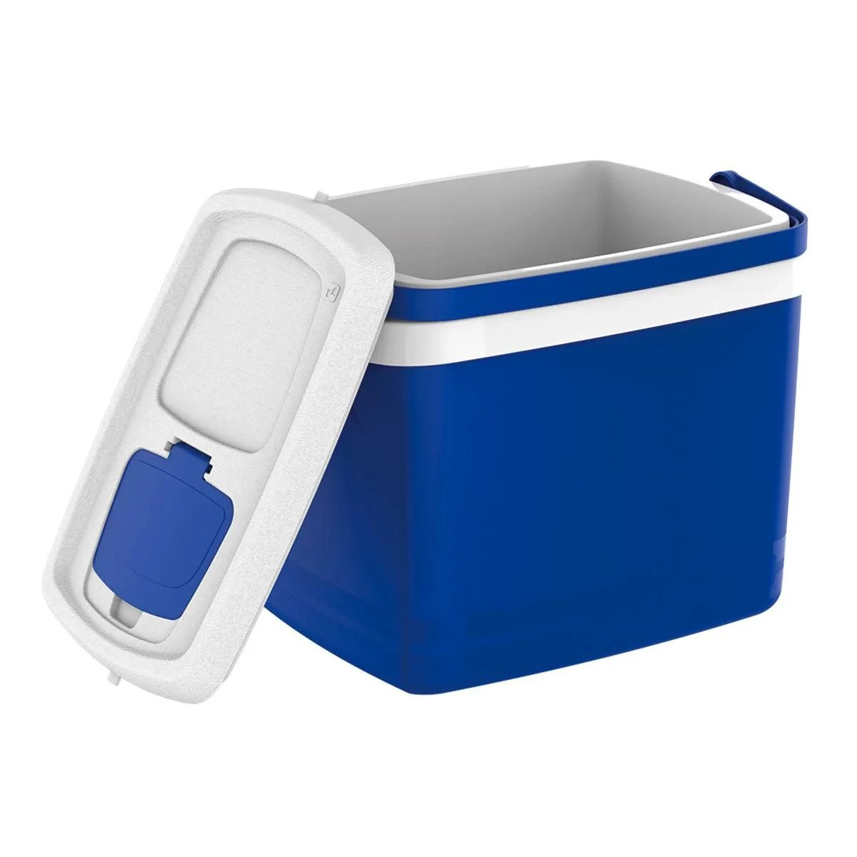Caixa térmica tropical 32L com tampa rápida e alça retrátil azul - Soprano