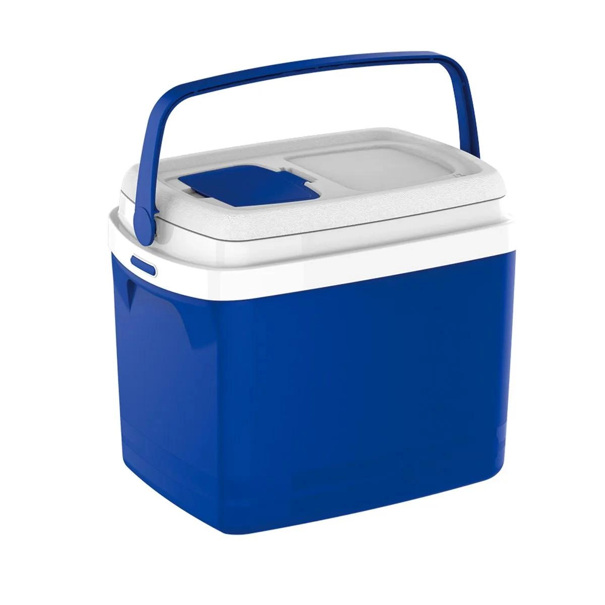 Caixa térmica tropical 32L com tampa rápida e alça retrátil azul - Soprano