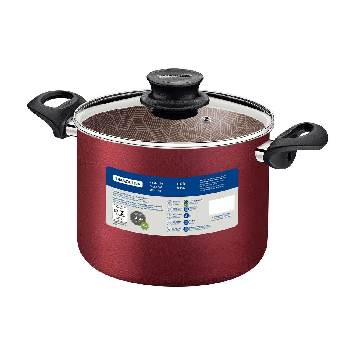 Caldeirão Paris 24 cm 7,1 Litros Tramontina - Vermelho 