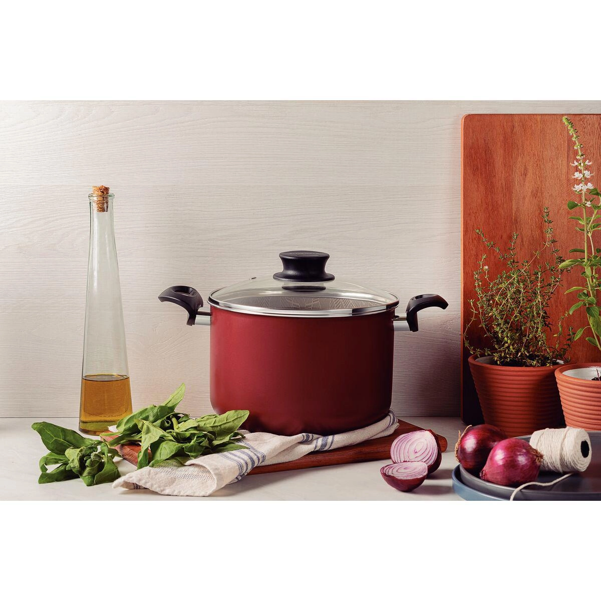 Caldeirão Paris 24 cm 7,1 Litros Tramontina - Vermelho 