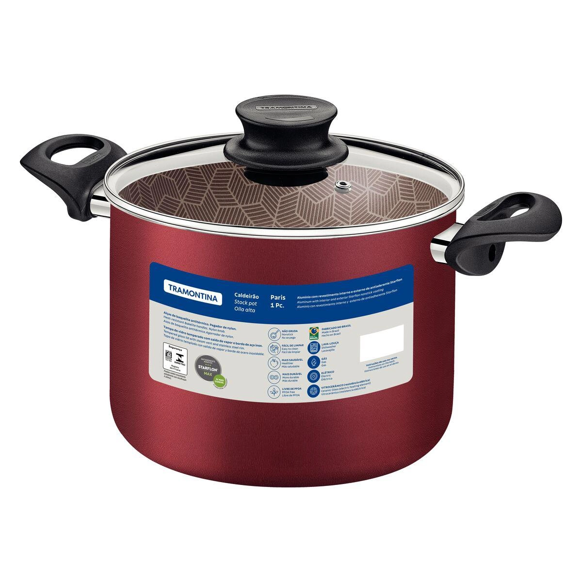 Caldeirão Paris 28 cm 11,8 Litros Tramontina - Vermelho 