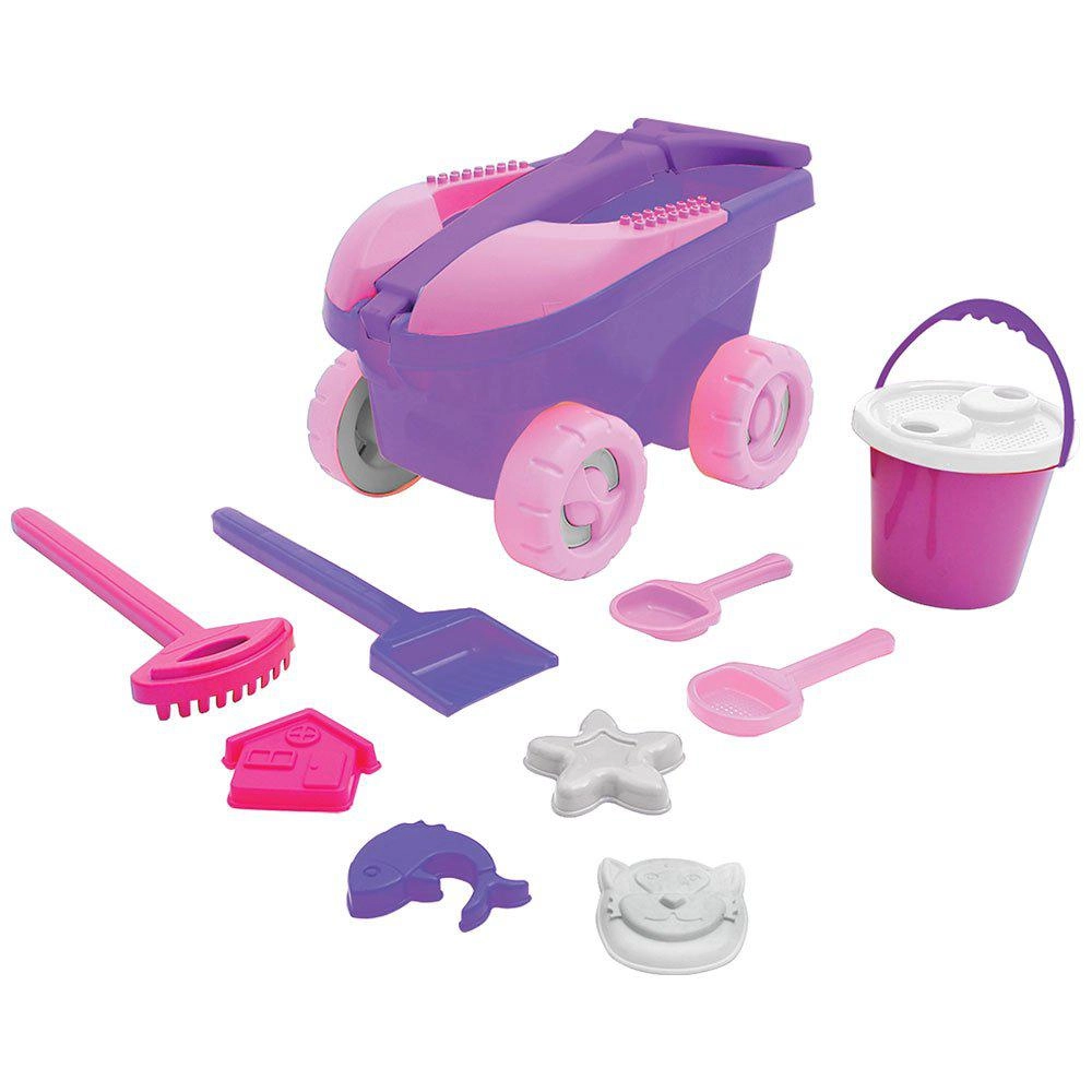 Cargo com Assessórios para Praia 11 Peças Menina Mor