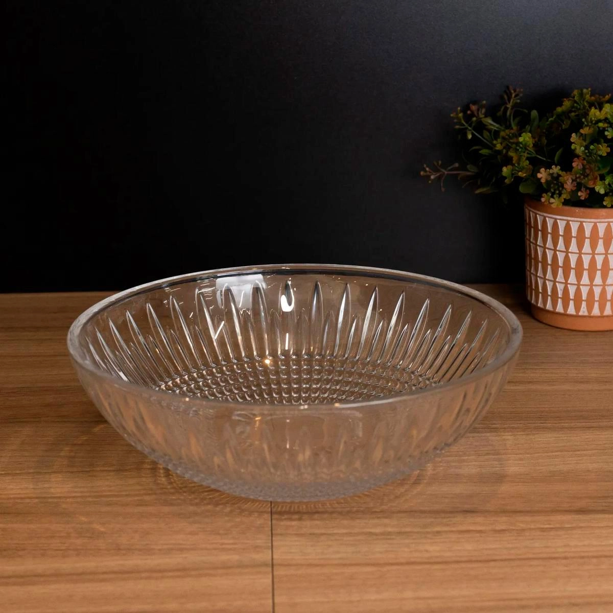 Centro de mesa de cristal e chumbo Queen 25 cm - Rojemac
