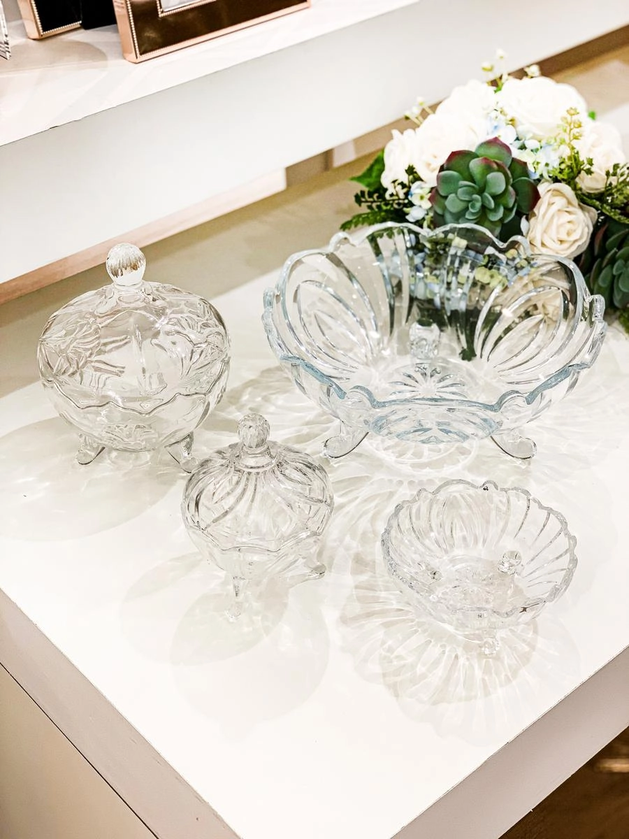 CENTRO MESA 7081 FRUIT 23CM CRISTAL LYOR DESIGN