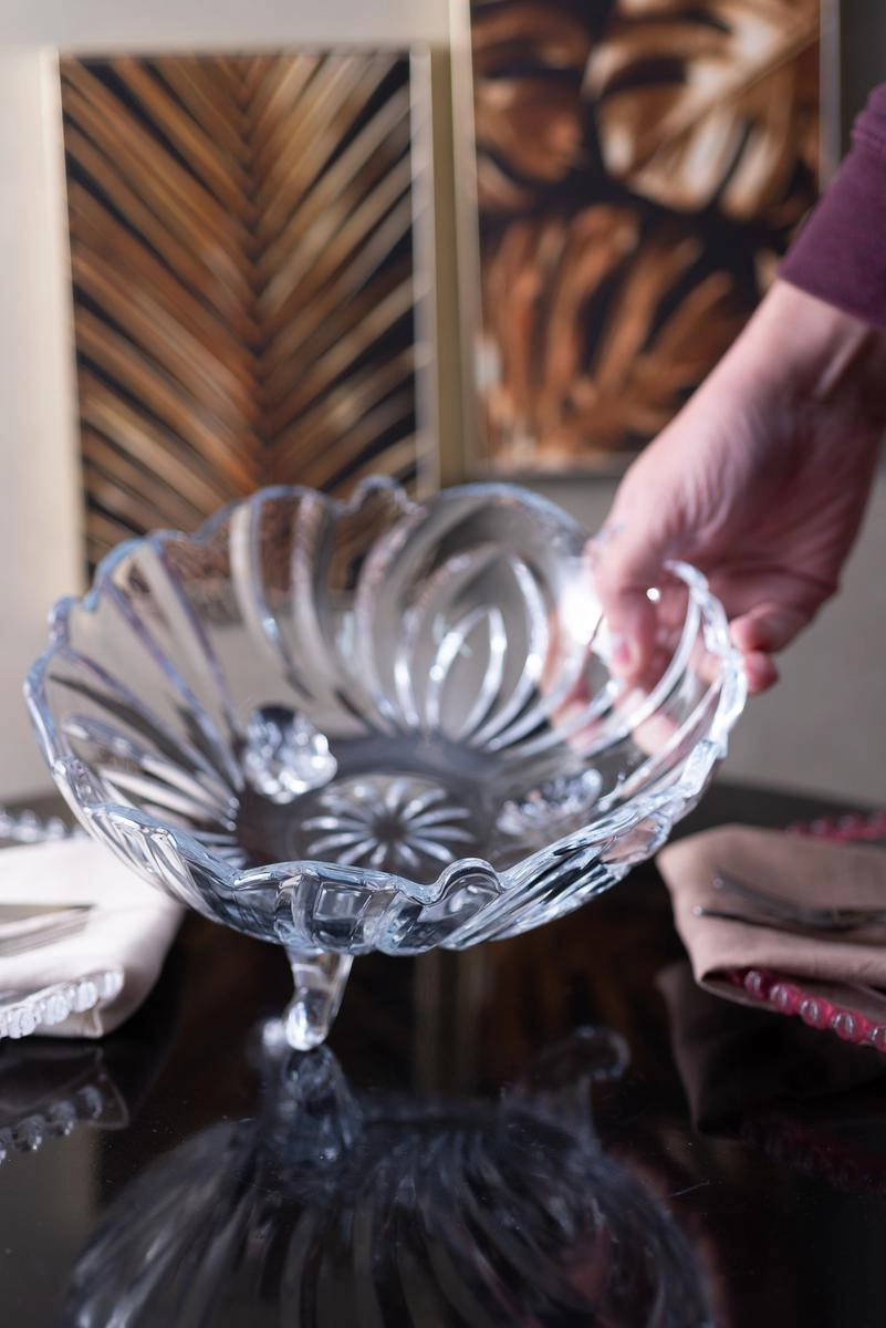 CENTRO MESA 7081 FRUIT 23CM CRISTAL LYOR DESIGN