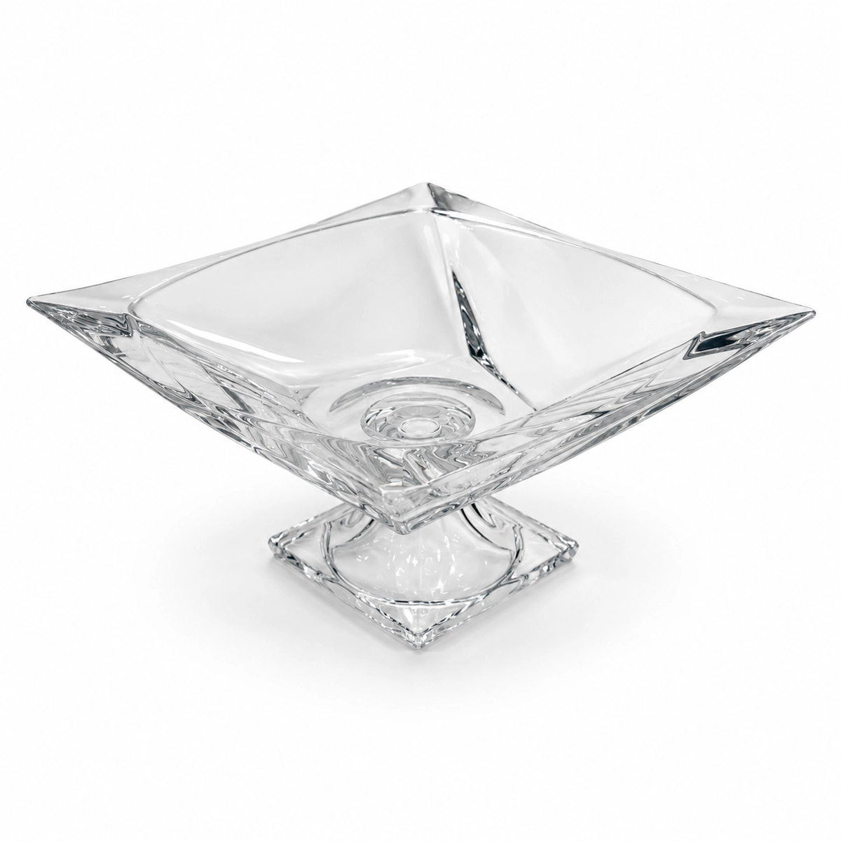 CENTRO MESA STC2079 QUADRON 28CM C/ PE VIDRO DAY HOME