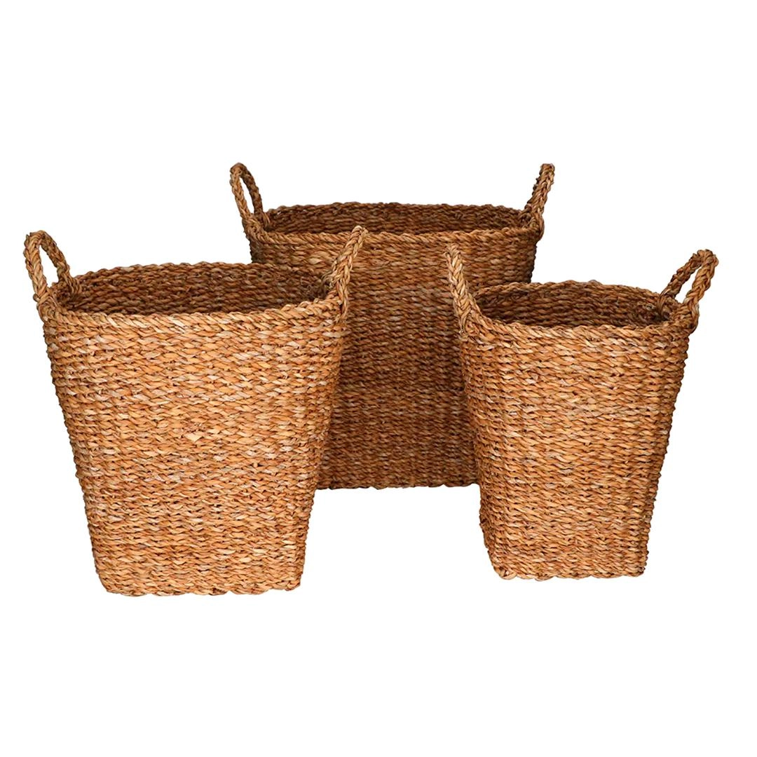 Cesta Redonda Terra Fibra com Alça Média 32 cm Full Fit