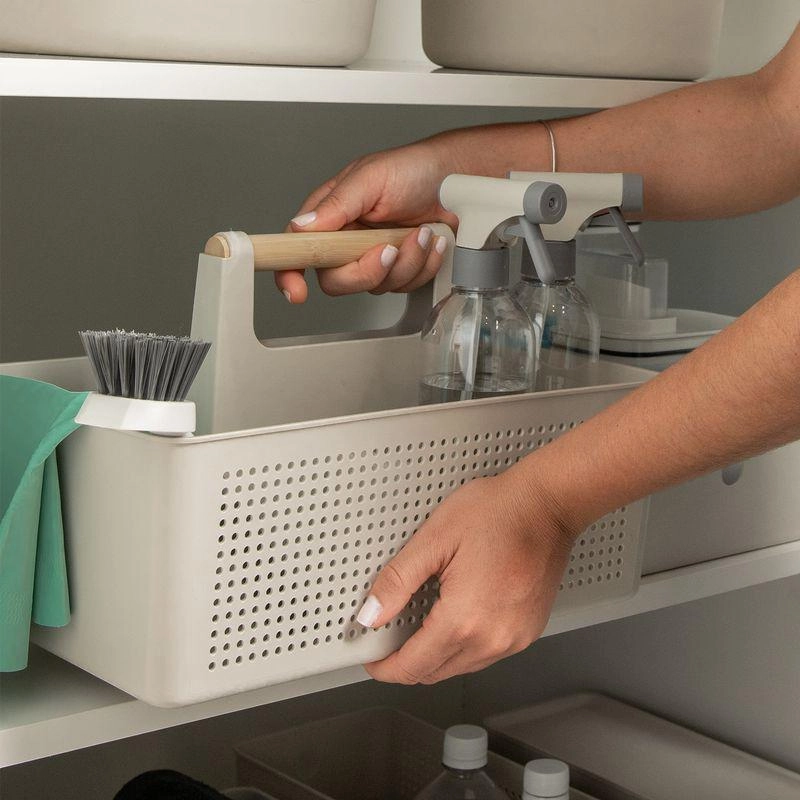 Cesto Multiuso Flow Fechado Martiplast Ou - Bege