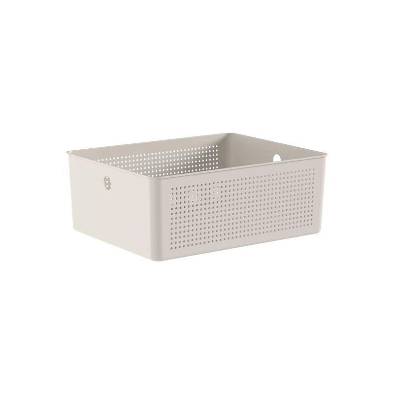 Cesto Organizador Flow 34x27cm Fechado Martiplast Ou - Bege