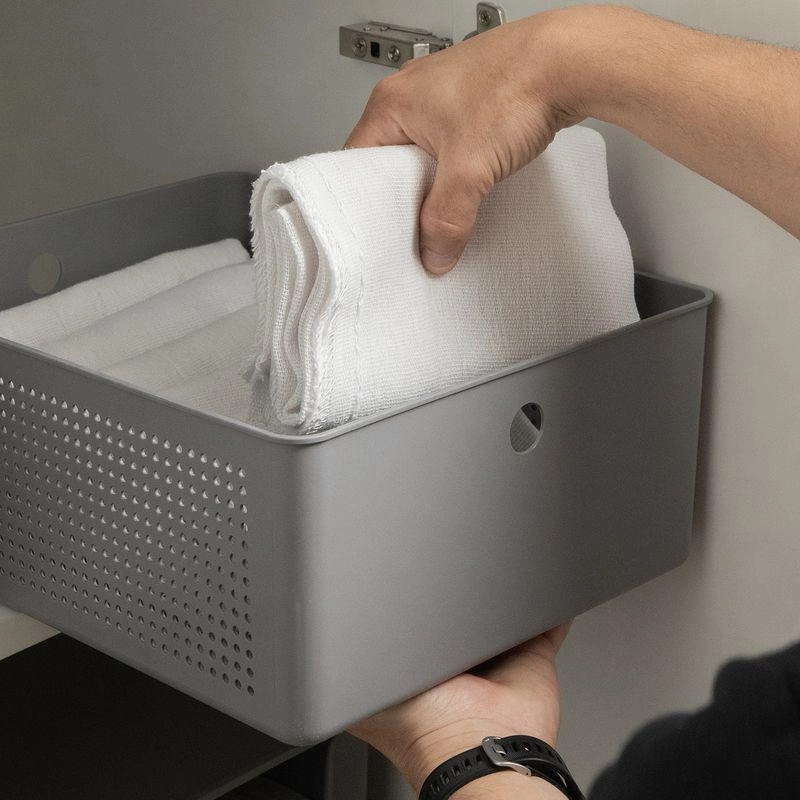 Cesto Organizador Flow 34x27cm Fechado Martiplast Ou - Chumbo