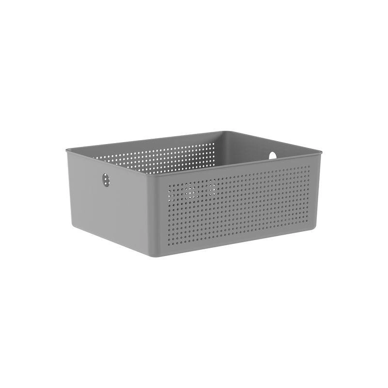 Cesto Organizador Flow 34x27cm Fechado Martiplast Ou - Chumbo